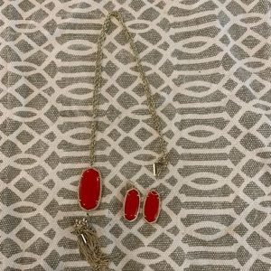 Kendra Scott Set- Red EUC